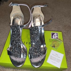 Ted baker silver heels